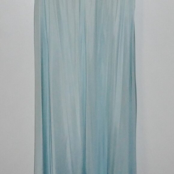 Vintage Miss Elaine Blue Peignoir Robe & Nightgown SET Size Small Ecru Lace USA - Picture 5 of 9